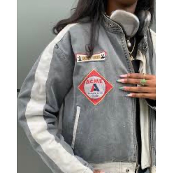 Looney Tunes ACME Racing Jacket Gray Bugs Bunny Warner Bros XL - Picture 1 of 15